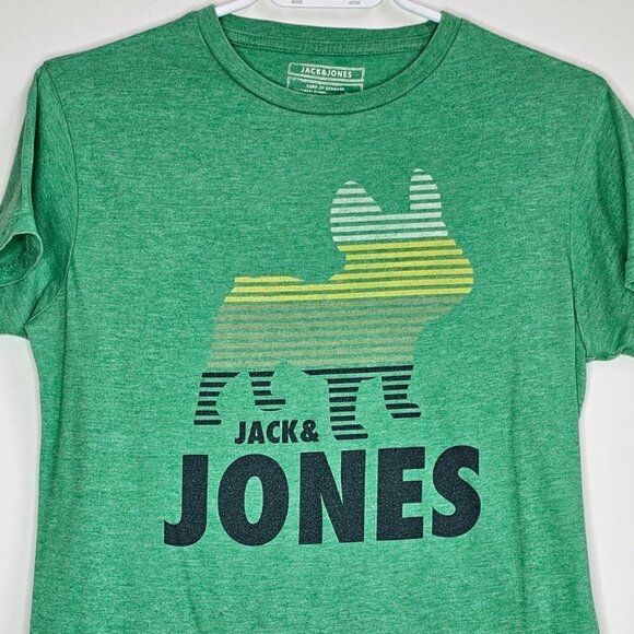 jack jones t-shirt, Green, Size XS - Picture 3 of 6
